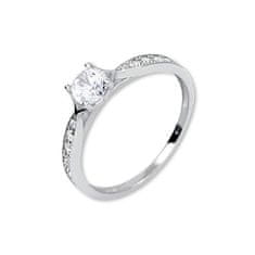 Brilio Čudovit prstan s kristali 229 001 00753 07 (Obseg 55 mm)