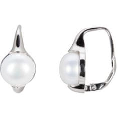 JwL Luxury Pearls Srebrni uhani s pravimi biseri JL0460