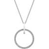 Srebrna ogrlica s pravim diamantom Flora DP718 (veriga, obesek)