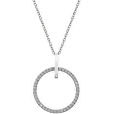 Hot Diamonds Srebrna ogrlica s pravim diamantom Flora DP718 (veriga, obesek)