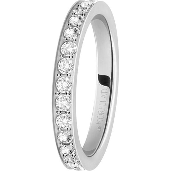 Morellato Jeklen prstan s kristali Love Rings SNA41