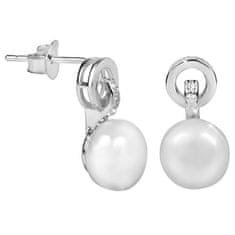 JwL Luxury Pearls Uhani z belim desnim biserjem JL0503