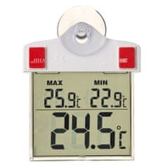 Vidaxl Nature Elektronski okrogli termometer, 13 x 10 x 3 cm, 6080078