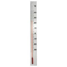 Greatstore Nature Zunanji stenski termometer, aluminij, 3,8 x 0,6 x 37 cm