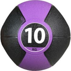 shumee Pure2Improve Medicinska žoga z ročaji, 10 kg, vijolična