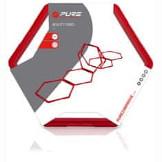 Vidaxl Pure2Improve Koordinacijska lestev, 6 šestkotnikov, rdeča