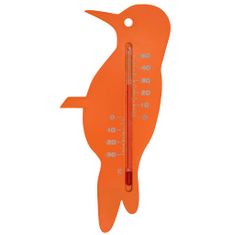 shumee Narava Vrtni termometer za zunanjo uporabo, v obliki plavčka, oranžen