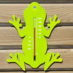 Greatstore Vrtni termometer Nature Outdoor v obliki žabe, zelen