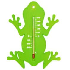 Greatstore Vrtni termometer Nature Outdoor v obliki žabe, zelen