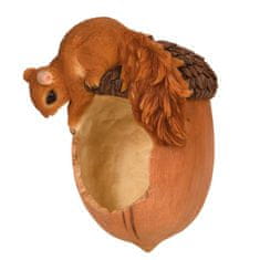 shumee Esschert Design Viseča krmilnica, veverica in želod, 14,2x10,8x20,1 cm