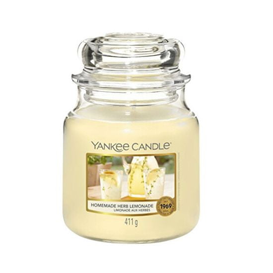 Yankee Candle Aromatična sveča Classic srednje domača zeliščna limonada 411 g