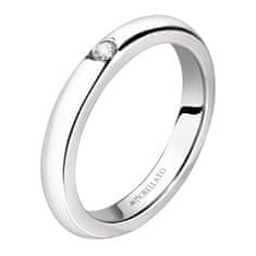 Morellato Jeklen prstan s kristali Love Rings SNA46 (Obseg 56 mm)
