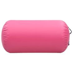 shumee Napihljiv gimnastični valj s tlačilko 120x75 cm PVC roza