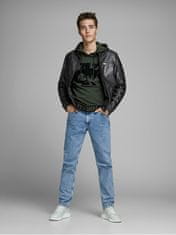 Jack&Jones Moška jakna JJEROCKY 12147218 Black PU (Velikost S)