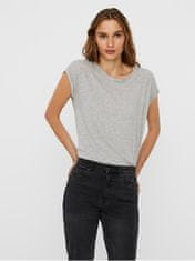 Vero Moda Ženska majica VMAVA 10187159 Light Grey Melange (Velikost L)