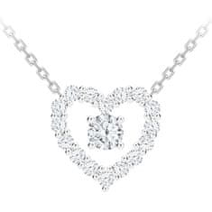 Preciosa Romantična srebrna ogrlica First Love s kubičnim cirkonijem Preciosa 5302 00