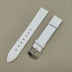 4wrist Leather smooth strap - White (Širina 16 mm)
