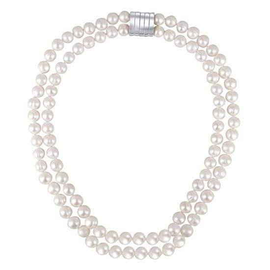 JwL Luxury Pearls Dvojna ogrlica iz pravih belih biserov JL0656