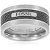 Fossil Modni jekleni prstan JF00888040 (Obseg 62 mm)