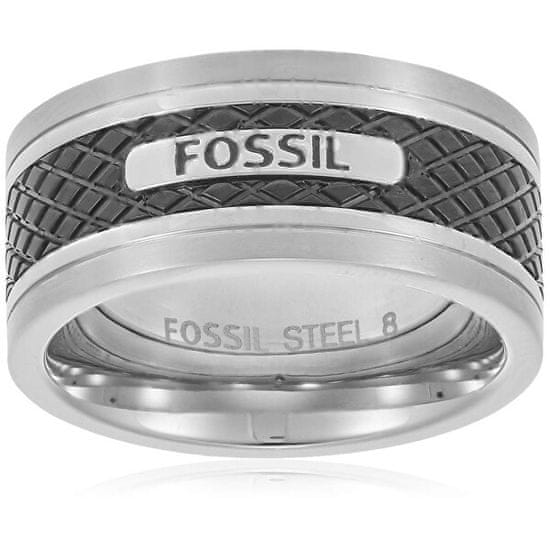 Fossil Modni jekleni prstan JF00888040