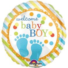 Moja zabava Welcome Baby Boy folija balon