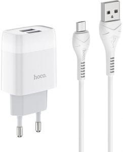 Hoco C73 hišni polnilec s polnilnim kablom Micro-USB, 2,4 A, 2 x USB