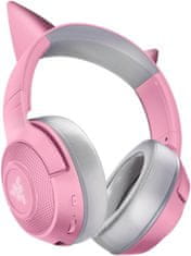 Razer Kraken BT Kitty gaming slušalke, roza
