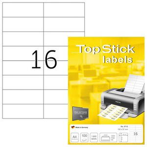   Herma Top Stick 8712 etikete, 105 x 37 mm, bele, 100/1 