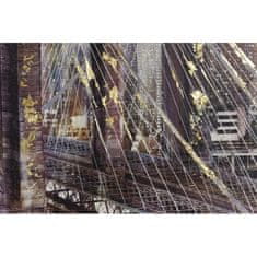 LAALU.cz Ročno poslikana slika Brooklynski most 140 x 70 cm