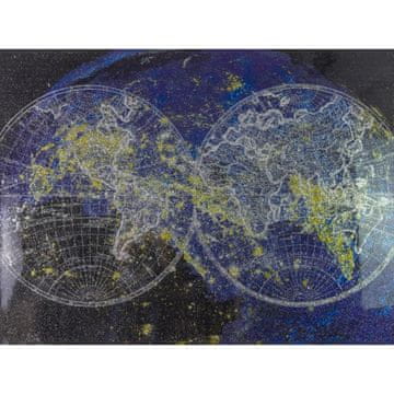 LAALU.cz Ročno poslikana slika planeta Zemlje 90 x 120 cm