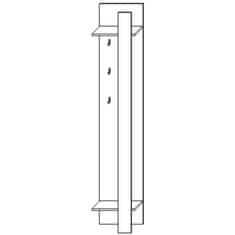 nabbi Stenski obešalnik Bristol CP - bela / obrtniški hrast