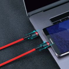 NEW Robusten pleten kabel USB-C z USB-C QC3 2 m - črno/sivo