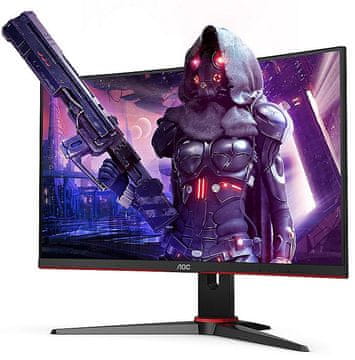 AOC C27G2AE gaming monitor, 68,58 cm (27), FHD, VA, 165 Hz, ukrivljen (C27G2AE/BK) - Odprta embalaža