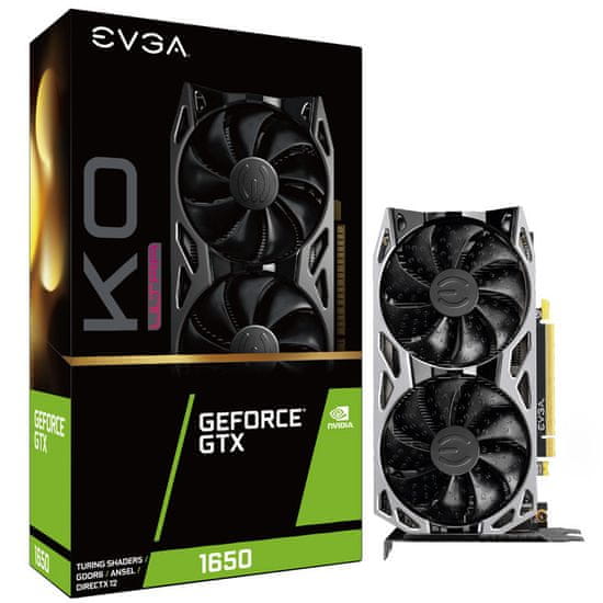 EVGA GeForce GTX 1650 KO Ultra GDDR6 Gaming grafična kartica, GDDR6 4 GB