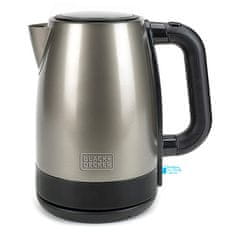Rychlovarná konvice Black+Decker, BXKE2201E, nerez, 1,7 l, 2 200 W, ukazatel hladiny