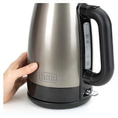 Rychlovarná konvice Black+Decker, BXKE2201E, nerez, 1,7 l, 2 200 W, ukazatel hladiny