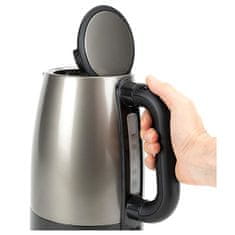 Rychlovarná konvice Black+Decker, BXKE2201E, nerez, 1,7 l, 2 200 W, ukazatel hladiny