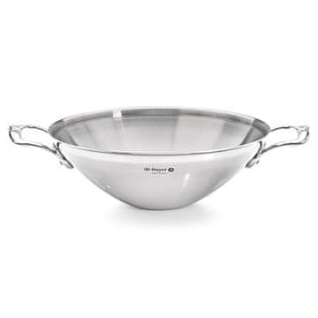 de Buyer ST / STEEL WOK AFFINITY O32CM Z 2 ROČAJAMI, ST / STEEL WOK AFFINITY O32CM Z 2 ROČAJAMI