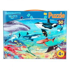 Dino World Puzzle Podvodni svet 50 kosov, 50 kosov, velikost 58x40 cm, starost 4+
