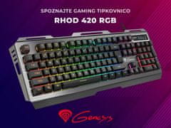 Genesis Rhod 420 RGB gaming tipkovnica, Anti-Ghosting
