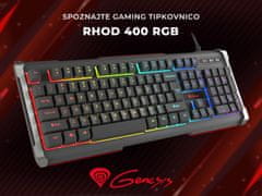 Genesis Rhod 400 RGB gaming tipkovnica, Anti-Ghosting