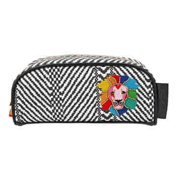 Top Model Preprost etui svinčnik , Bela in črna, z levom