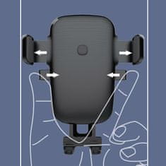BASEUS WK Design prezračevalni nosilec z brezžičnim polnjenjem Qi 10W