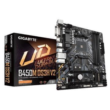 Gigabyte B450M DS3H V2 osnovna plošča, DDR4, AM4, mATX