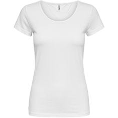 ONLY Ženska majica ONLLIVE LOVE LIFE 15205059 White (Velikost XL)