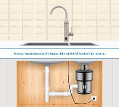 Well Creek električna grelna pipa, 3000 W, vrtljiva 360°, nerjaveče jeklo, LCD zaslon