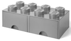 LEGO škatla za shranjevanje kock z predali, siva