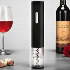 Netscroll Eleganten električni odpirač za enostavno in varno odpiranje buteljk vina, OpenBottle