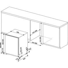 Whirlpool WIC 3C33 PFE pomivalni stroj, vgradni