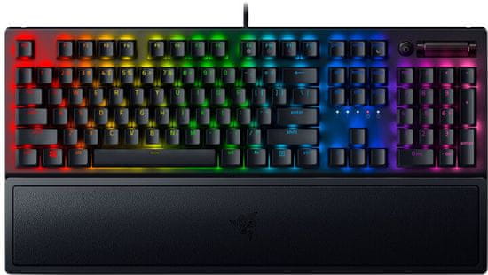 Razer BlackWidow V3 mehanska tipkovnica, Yellow Switch, črna, US, SLO gravura